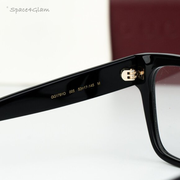 Gucci Women Eyeglasses Black Demo Square GG1791O 005 NEW AUTHENTIC - Picture 6 of 8